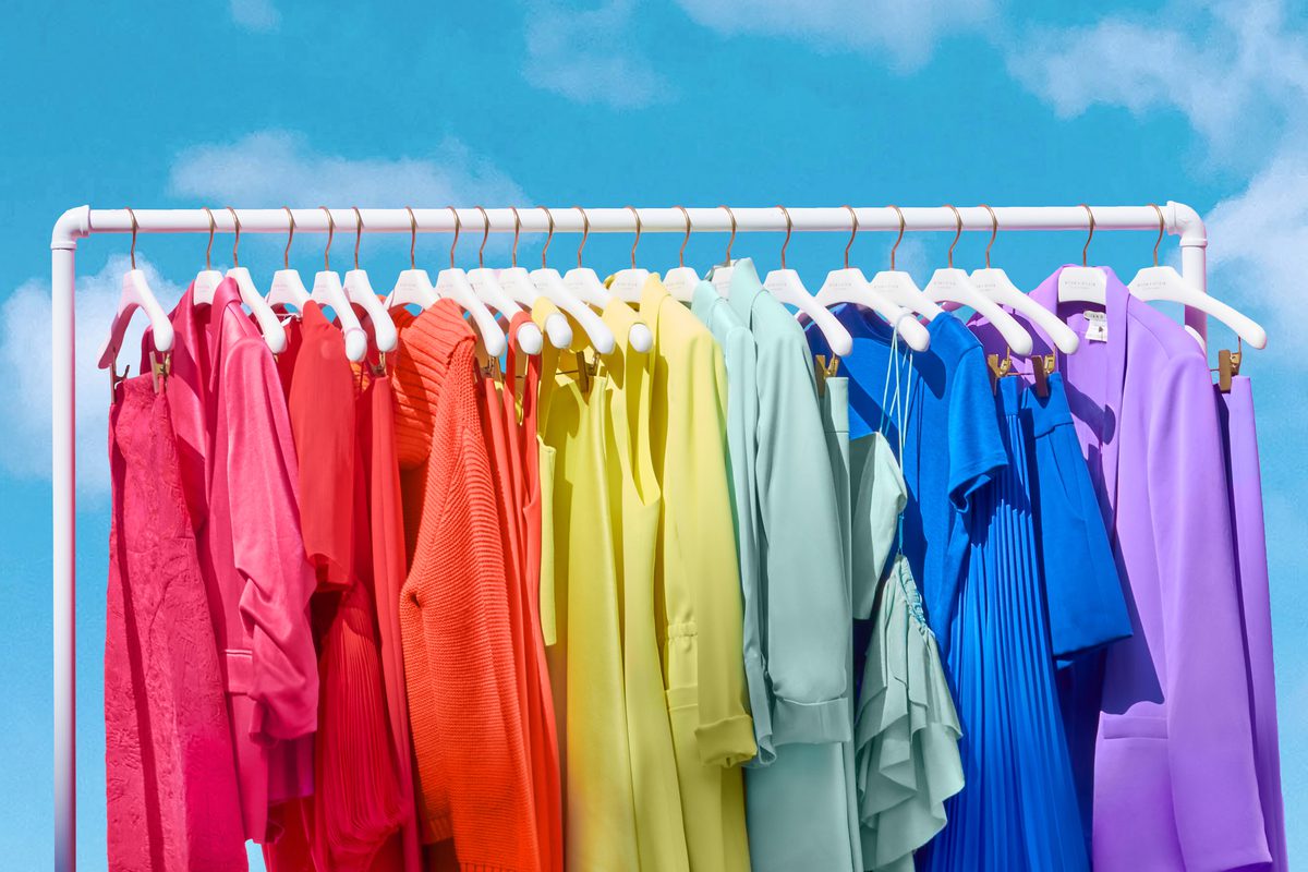 colorful clothes hanging